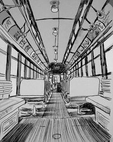 School Bus Drawing, Bus Drawing, Train Drawing, Perspective Drawing Architecture, Perspective Drawing Lessons, Scene Drawing, One Point Perspective, Perspective Art, Background Drawing