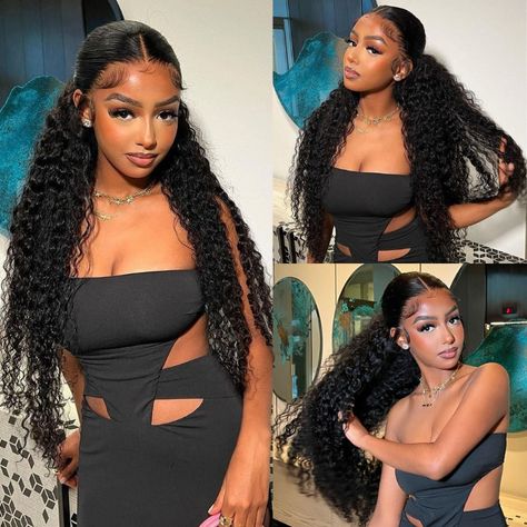 Curly Lace Frontal, Highlight Wig, Full Lace Wig Human Hair, Wig Shop, Blonde Highlight, Hd Lace Frontal, Lace Front Wigs Human Hair, Black Curly, Curly Human Hair Wig