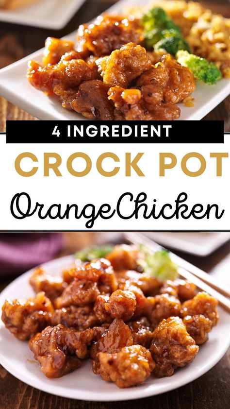 Orange Chicken Recipe Easy, Crockpot Orange Chicken Recipe, Orange Chicken Marinade, Crockpot Orange Chicken, Chicken Recipe Easy, Orange Chicken Crock Pot, Chicken Breast Crockpot Recipes, Crockpot Chicken Breast, Pot Recipes Healthy