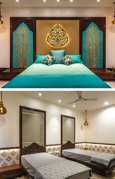 Traditional Bunglow Room Interior Colour, Color Lights, Trendy Living Rooms, Bedroom Bed Design, Modern Bedroom Decor, Trendy Bedroom, घर की सजावट, Bedroom Furniture Design, Modern Bedroom Design