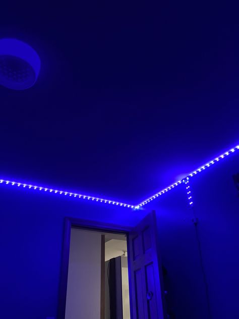 Led Strip Lights Boys Room, Lid Lights Bedroom, Boys Room Lights, Kids Led Lights Bedroom, Led Lights Strip, Rope Lights Bedroom Ceilings, Boy Room Led Lights, Led Lights Bedroom Boys, Room Lighting Aesthetic