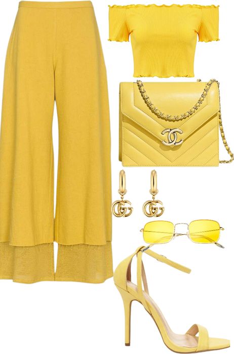 yellow Outfit | ShopLook Yellow Monochromatic Outfit, Yellow Outfits, Outfit Yellow, Yellow Clothes, Monochromatic Outfit, Yellow Outfit, Outfit Maker, Day Outfit, Outfit Shoplook