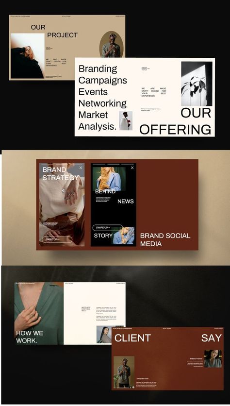 Styla - Brand Proposal Keynote Presentation Template. Compatible with: Keynote. File Size: 12.74 MB Brand Proposal, Keynote Design, Presentation Deck, Printed Portfolio, Presentation Design Layout, Proposal Design, Portfolio Presentation, Brand Presentation, Web Layout Design