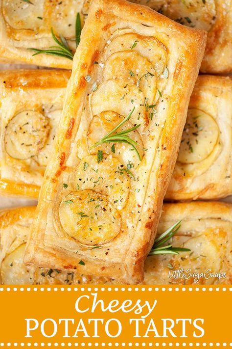 Brunch Ideas Puff Pastry, Savoury Tart Recipes, Puff Pastry Ideas, Savoury Pastry Recipe, Potato Tart, Rough Puff, Savoury Tarts, Rough Puff Pastry, Brie Puff Pastry