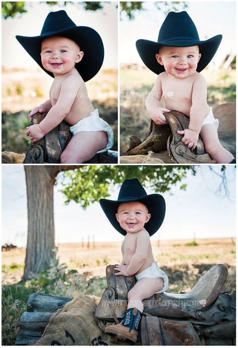 Cowboy Milestone Pictures, Western Half Birthday, First Birthday Western Theme Cake Smash, 3 Month Old Cowboy Pictures, Western 1 Year Photos, Western Milestone Pictures, Cowboy Photoshoot Baby Boy, 1st Birthday Cowboy Pictures, Western 6 Month Baby Picture Ideas