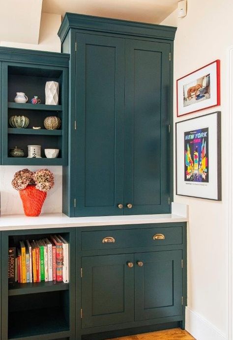 See this countertop larder in our bespoke project in Tooting Cupboard On Countertop, Countertop Larder Cupboard, Countertop Cupboard, Herringbone Kitchen, Build Dream Home, Kitchen Facelift, Kitchen Larder, Mom Kitchen, Larder Cupboard