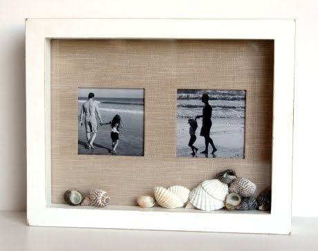 7 Creative Beach Vacation Photo Display Ideas. Beach Shadow Boxes, Diy Photo Frames, Photo Frame Design, Frame Ideas, Vacation Memories, Diy Picture Frames, Diy Picture, Vacation Photos, Beach Crafts