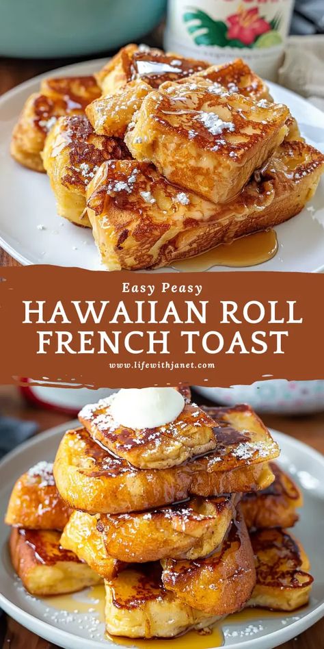 Hawaiian Roll French Toast Easy Dinners With Stuff You Already Have, Unique French Toast Ideas, Cinnamon Roll French Toast Casserole Kings Hawaiian, Breakfast Ideas For Friends, Brunch Ideas French Toast, Hawaiian Sweet Bread French Toast, Cafe Food Ideas Breakfast, Meals To Cook For Friends, Breakfast Dishes Brunch Food