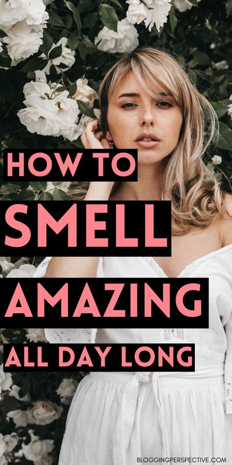 These genius beauty hacks will make you smell like an angel all day long. It's all about choosing the right perfume, making it last longer, and maintaining personal hygiene the right way. Check out the blog post for best tips on how to smell good all the time. Always Smell Good, How To Smell Good, Perfume Hacks, To Smell Good, Hacks Every Girl Should Know, Perfume Collection Fragrance, Long Lasting Perfume, Perfume Making, Smell Amazing