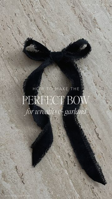 TERRA | Interior Design & DIYs on Instagram: "Perfect bows every single time! This is such a quick way to make bows for your wreaths, garland, and even gifts! Save for later…this will for sure come in handy! . . . . #christmasdecor #christmasbows #wreathdecor #wreathmaking #garland #christmasgarland #christmaswreaths #christmaswrapping #bowmaking #christmasdecorations #simplechristmas #minimalchristmas #modernchristmas Bows, bow making, wreath ideas, ribbon bows, christmas hacks, holiday decor, decorating ideas, velvet ribbon" How To Tie Bow For Wreath, Bow Decor Christmas, Velvet Bows On Garland, Velvet Ribbon Bow Tutorial, Mini Christmas Wreaths On Cabinets, Velvet Bow Garland, Velvet Ribbon Crafts Ideas, Tie Velvet Bow, How Do You Make A Bow Out Of Ribbon