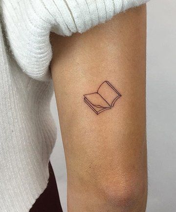 The North Star, 22 Oh-So-Tiny Tattoos We Love - (Page 4) Books Tattoo Ideas For Women, Book Worms Tattoo, Dainty Drawings Simple, Tiny Art Tattoo, Fine Line Balance Scale Tattoo, Books Tattoo Small, Book Worm Tattoo Ideas, Storyteller Tattoo, Little Women Tattoo Ideas