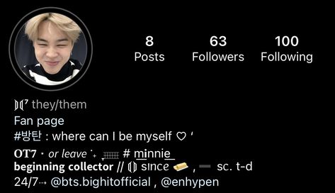 bts and Enhypen stan instagram bio idea Jimin Bio Ideas, Fan Page Bio Ideas, Bts Instagram Bio Ideas, Bts Bio For Instagram, Kpop Bio Ideas Instagram, Bts Lyrics For Bio, Enhypen Bio Ideas, Ig Bio Idea, Bts Army Bio Ideas