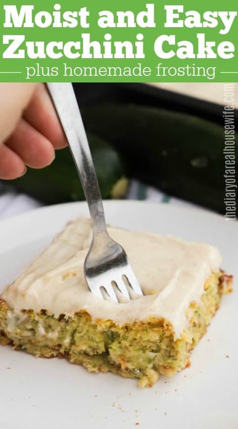 Zucchini Cake Recipe Zucchini Cake Recipe, Perfect Cake Recipe, Squash Cakes, Zucchini Bars, Poke Cake Jello, Yellow Cake Mix Recipes, Homemade Cream Cheese Frosting, Zucchini Cakes Recipe, Recipes Using Cake Mix