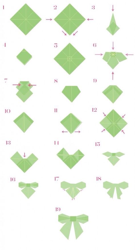 Origami Bow Tutorial! Origami Bow Tutorial, Oragami Bow, Bow Origami, Origami Ribbon, Dragon Origami, Vika Papper, Origami Frog, Origami Paper Folding, Origami Star Box