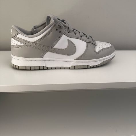 Grey Dunks. Literally Worn One Time. Basically Brand New. Nice Nike Shoes, Nike Dunks Gray, Womens Nike Dunks, Grey Dunks, Grey Sneakers Women, Nike Shoes For Women, Nike Shoes Women Fashion, Pretty Sneakers, Shoes Women Sneakers