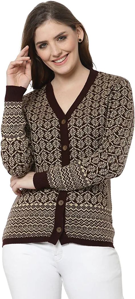 Woollen Cardigans For Women, Woolen Cardigans For Women, Sweater For Women Winter, Ladies Design, Winter Wear Women, Woolen Sweater, Cord Set, Woolen Sweaters, Sweater For Women