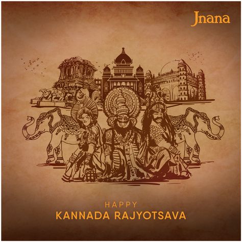 One state, many worlds. You will find it only in Karnataka. So when you are here on November 1st, you’ll witness colourful celebrations marking the formation of the state. It is Rajyotsava Day. This is also an excellent opportunity to learn the local language with a free web class in spoken Kannada. Karnataka Rajostava Wishes Image, Karnataka Culture Painting, Karnataka Culture Illustration, Kannada Rajyotsava Posters, Culture Of Karnataka, Kannada Rajostava Images, Karnataka Drawing, Karnataka Rajyotsava Images, Kannada Rajyotsava Images Hd