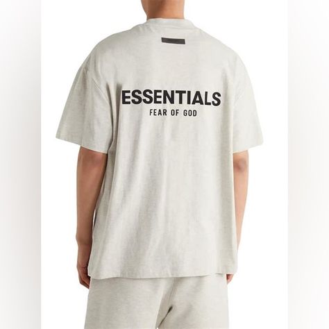 Essentials Tshirt, God Light, God Clothes, Essentials Fear Of God, Christian Shirts Designs, Shirt Outfit Men, Fits For Summer, Fear Of God Essentials, Fear Of God