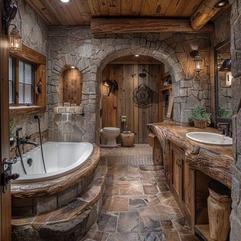 Housing Inspiration, Fantasy Dream, Barn Style House Plans, Rustic Bathroom Designs, Casa Country, Rustic Home Design, Modern Mountain, Rustic Bathrooms, Dream House Rooms