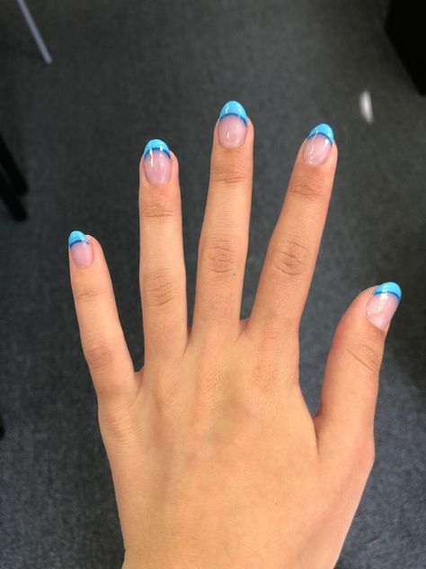 Gel Tips Nails Ideas Almond Summer, Nail Inspo Almond Natural, Gel X Extensions Nails Short, Preppy Acrilyc Nails, Blanco By Nature, Fourth Of July Nails French Tips, Simple Nails To Do Yourself, Cute Nails Simple Design, Preppy Simple Nails