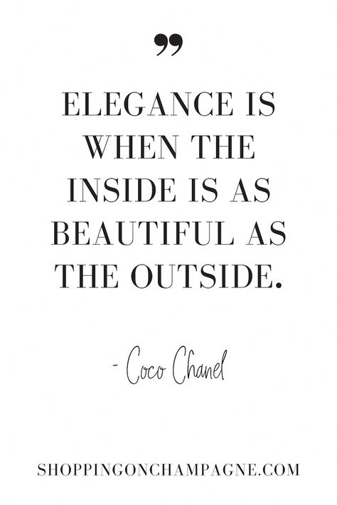 "Elegance is when the inside is as beautiful as the outside." - Coco Chanel #quote #fashionquote #dailyquote #inspirationalquotesforwomen Fashion Business Aesthetic Wallpaper, Chanel Vibes Wallpaper, Designer Wall Decor, Coco Chanel Quotes Aesthetic, Chanel Quotes Wallpaper, Chanel Captions, Coco Chanel Aesthetic Wallpaper, Coco Chanel Quotes Wallpaper, Chanel Quotes Inspiration