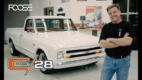 Chip Foose is one of the most famous aftermarket designers around. His reimaginations of classic sheet metal are timeless and classy. So what happens when he acquires a C10 and 1967 Z/28 spec 302 engine? The C/28 is born. Watch the video here. 67 Chevy Truck, 1968 Chevy Truck, 1967 Chevy C10, 67 72 Chevy Truck, Truck Life, Chevy Stepside, Chip Foose, 72 Chevy Truck, C10 Chevy Truck