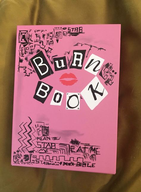 Diy Burn Book, Storybook Cosmetics, Yearbook Covers, Scrapbook Cover, Yearbook Themes, Book Diy, Burn Book, Friend Book, Book Wall