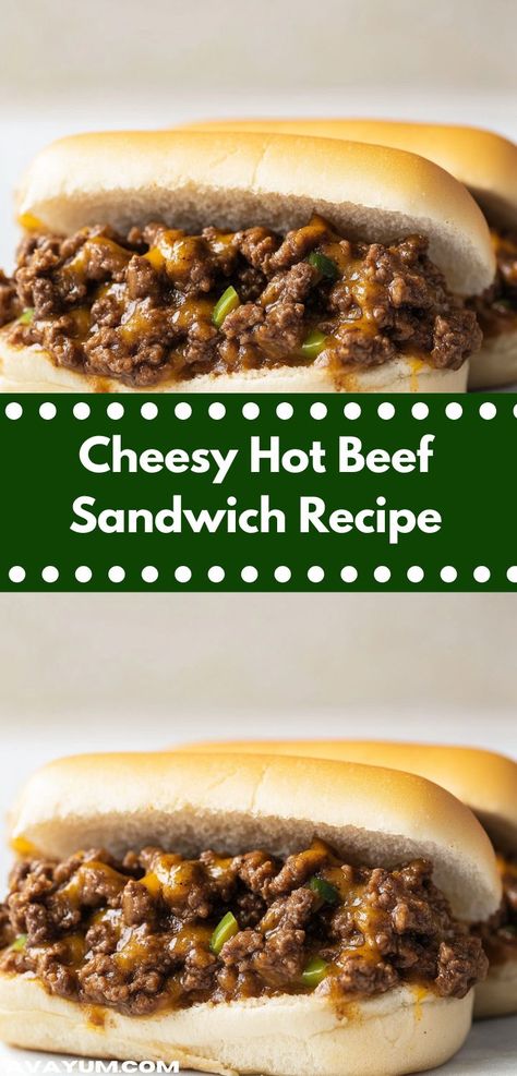 Craving a hearty meal? This Cheesy Hot Beef Sandwich Recipe delivers irresistible flavor and gooey cheese. Perfect for busy weeknights, it’s an easy dinner idea the whole family will love. Hot Beef Sandwich, Quick Beef Recipes, Hot Beef Sandwiches, Hot Beef, Beef Sandwich Recipes, Ground Recipes, Roast Beef Sandwiches, Toasted Bread, Dinner With Ground Beef