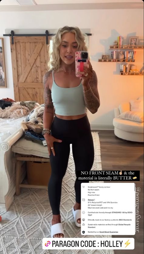 Hot Mom Outfits Summer Edgy, Holley Gabrielle Outfits, Womens Comfy Outfits, 34 Year Old Woman Style, Summer Legging Outfits, Legging Outfits Summer, Casual Easter Outfits For Women, Salon Outfits, Holley Gabrielle