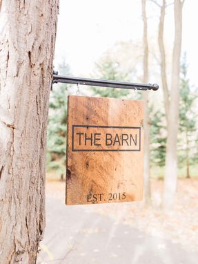 Buy a Hand Crafted Customizable Hanging Signs. Post Included., made to order from Angtiques | CustomMade.com Wooden Farm Signs, Farm Signs Entrance, Driveway Sign, Farm Entrance, Property Signs, Custom House Numbers, Barn Signs, Driveway Entrance, Metal Post