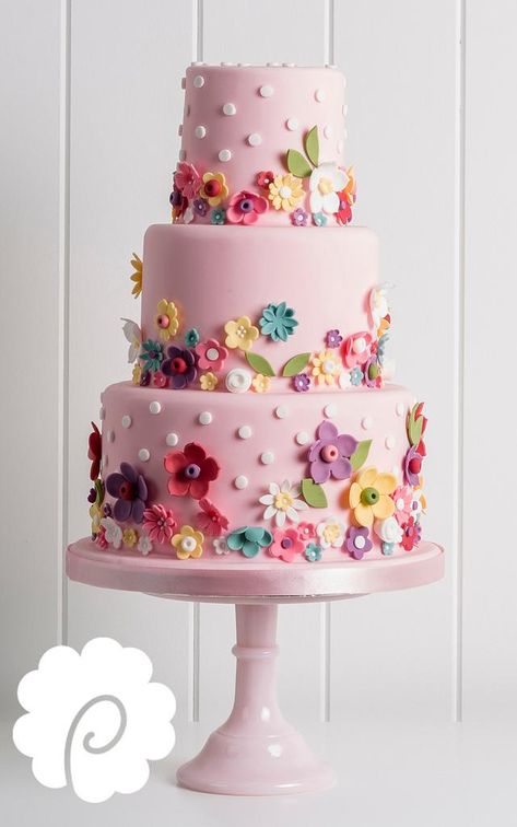 Cake With Flowers, Candy Pop, Tiered Cake, Gateaux Cake, Baby Cakes, Special Cake, Floral Cake, Love Cake, Fancy Cakes