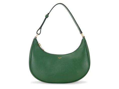 This Green Celine Ava Bag is Perfect for Fall - PurseBlog Celine Green Bag, Green Bag Aesthetic, Green Designer Bag, Hedi Slimane Celine, Celine Ava Bag, Celine Ava, Lisa Green, Green Handbags, Green Shoulder Bag