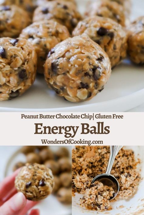 Energy Balls - Peanut Butter Chocolate - Wonders Of Cooking Gluten Free No Bake, Peanut Butter Energy Balls, Protein Balls Recipes, Peanut Butter Oats, Dessert Easy, Protein Balls, Gluten Free Desserts Recipes, Peanut Butter Protein, Peanut Butter Balls