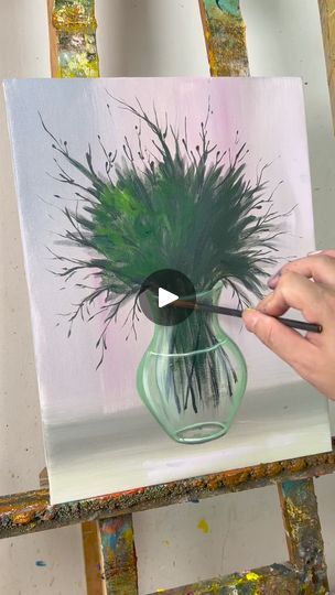 Flowers In Vase Painting Acrylic Easy, Oil Painting Videos For Beginners, How To Paint Flowers Easy, Painting Flowers For Beginners, How To Paint Flowers Acrylic Easy, Toile Painting, Flower Painting For Beginners, Oil Painting Demos, Flowers In Vase Painting