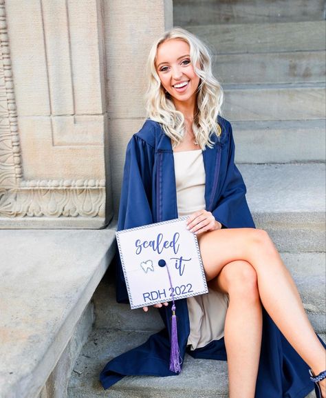 Rdh Graduation Pictures, Dental Hygiene Graduation Pictures, Dental Hygiene Graduation Cap, Rdh Graduation, Dental Hygiene Graduation, Hygiene School, Dental Hygiene Student, College Graduation Photoshoot, 2024 Photo