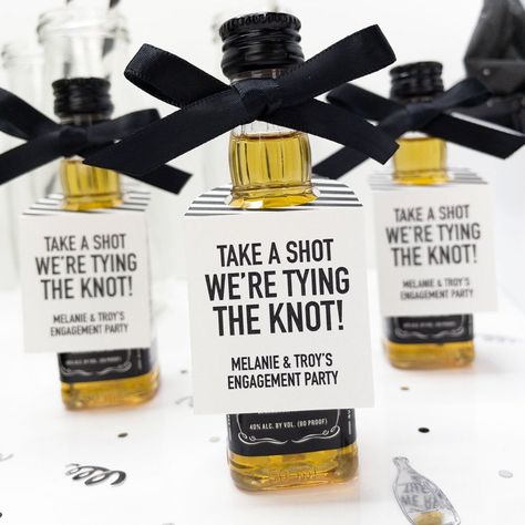 Take a Shot We're Tying the Knot Engagement Party Favor Tags-mini bottle tags-Paper Cute Ink Alcohol Wedding Favors, Best Baby Shower Favors, Mini Alcohol Bottles, Wedding Alcohol, Mini Liquor Bottles, Poppin Bottles, Engagement Party Favors, Mini Wine Bottles, Engagement Favors