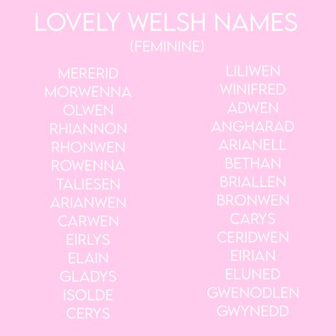 Welsh Names And Meanings, Scottish Names Female, Scottish Girl Names, Celtic Monsters, Last Names List, Welsh Surnames, Celtic Names, Interesting Names, Fun Names