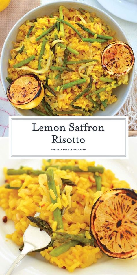 Saffron Risotto, Lemon Risotto, Gluten Free Recipes Side Dishes, Saffron Recipes, How To Make Risotto, Gluten Free Sides Dishes, Risotto Recipe, Side Dish Recipes Easy, Risotto Recipes