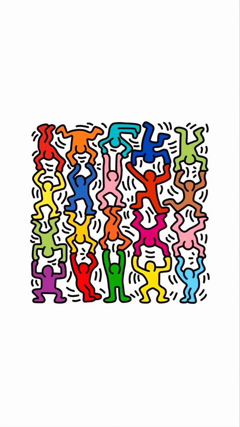 Keith Haring Art, Haring Art, Kunst Inspiration, Picture Collage Wall, Lukisan Cat Air, Collage Wall, Keith Haring, Art Collage Wall, Picture Collage