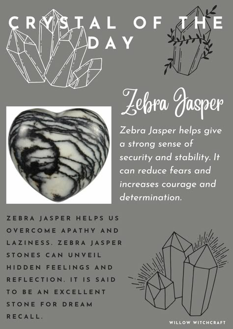 Zebra Jasper Crystal Meaning, Zebra Jasper Meaning, Crystal Education, Crystals Properties, Wicca Crystals, Crystal Identification, Pictures Of Crystals, Jasper Meaning, Healing Beads