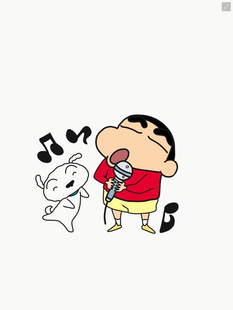 Shinchan Shiro Drawing, Shin Chan Photos, Shinchan Singing, Shinchan Shiro, Dio Bike, Cute Chibi Couple, Sinchan Wallpaper, Sinchan Cartoon, Cute Home Screen Wallpaper