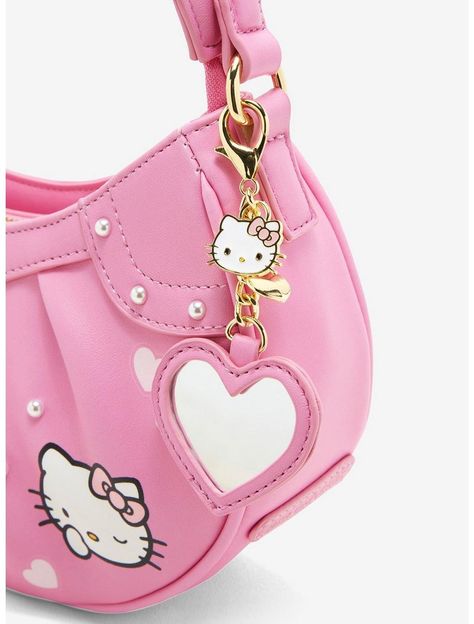 Her Universe Hello Kitty Pink Heart Baguette Bag Hello Kitty Charm, Hello Kitty Merchandise, Kitty Clothes, Hello Kitty Clothes, Heart Mirror, Hello Kitty Accessories, Hello Kitty Pink, Her Universe, Pink Hello Kitty