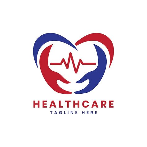 Vector healthcare logo for cardiology wi... | Premium Vector #Freepik #vector Cardiology Logo Design, Medical Campaign, Campaign Logo Design, Healthcare Logo, Small Icons, Health Careers, Hand Design, Care Logo, Cardiology