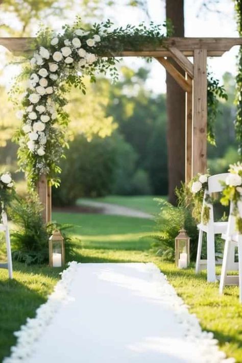 Looking for the perfect wedding aisle runner to make your special day even more beautiful? We've found 7 jaw-dropping ideas that will have you saying 'wow!' Imagine a sweet sheer voile runner gently flowing along a sunlit path, adorned with soft lace details! Each of our favorite aisle runners will add a magical touch to your ceremony. Save this pin for inspiration and follow us for more tips on planning your dream wedding! Wedding Aisle Runner Ideas, Aisle Runner Ideas, Rustic Aisle Runner, Funny Wedding Toasts, Isle Runners, Aisle Ideas, Square Neck Wedding Dress, Wedding Aisle Runner, Wedding Aisle Outdoor