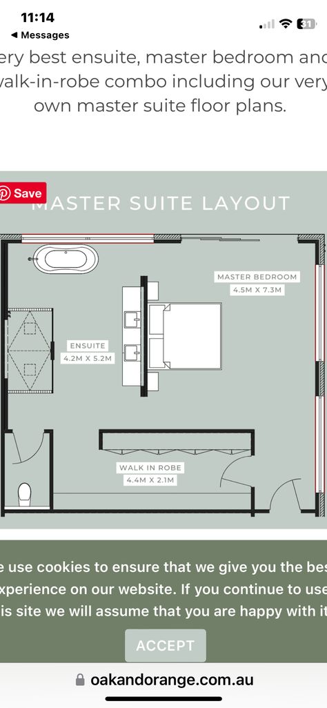 Walk In Robe Layout, Ensuite And Walk In Robe Layout, Master Suite Floor Plans, Rendered Floor Plan, Walk In Robe, Master Suite, Walk In, Bungalow, Building A House