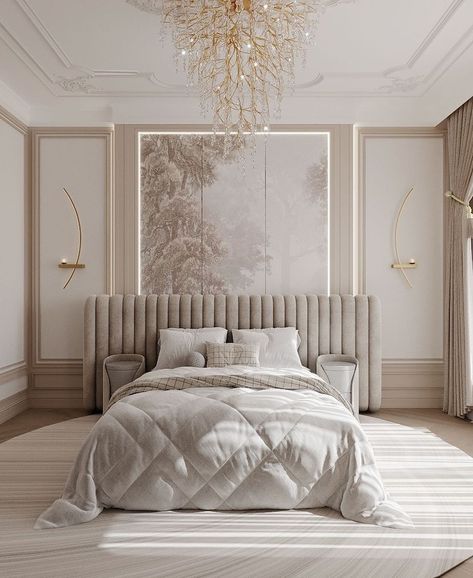 Classical Bedroom, Classic Bedroom Design, Luxury Headboard, Modern Decor Ideas, Bedroom Design Styles, Design Hall, Stylish Bedroom Design, Teal Bedroom, Kids Room Interior Design