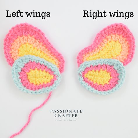 Butterfly Gnome, Crochet Butterfly Free Pattern, Butterfly Wings Pattern, 100 Crochet Stitches, Crochet Butterfly Pattern, Crochet Fairy, Crochet Birds, Crochet Butterfly, Baby Hats Knitting