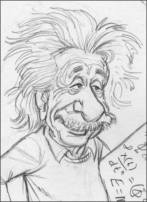 How to Draw Cartoon Caricatures | Albert Einstein | Tom's MAD Blog! Cool People Drawings, Cartoon Caricature Sketches, Albert Einstein Wallpaper Cartoon, Characatures Sketches, Albert Einstein Sketch, How To Draw A Man, Rough Sketching, Job Drawing, Tom Richmond