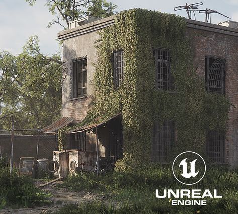 Apocalyptic Environment Concept Art, 3d Environment Modeling, Apocalyptic Environment, Apocalypse House, Zbrush Environment, Environment Study, Game Art Environment, Creepy Old Houses, 3d Modeling Tutorial