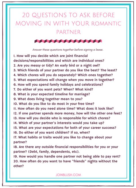 Questions to ask before moving in together Conversation Starters For Couples, Signs He Loves You, What Men Want, Relationship Questions, Couple Questions, 20 Questions, Moving In Together, Marriage Tips, Toxic Relationships